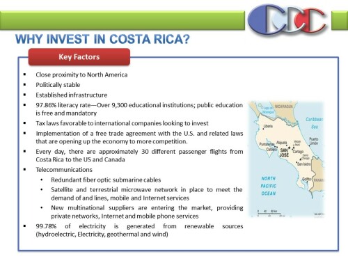 WHY INVEST IN COSTA RICA SLIDE. POWER POINT PRESENTATION COSTA RICA'S CALL CENTER