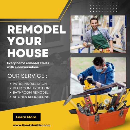 We offer best full-service home remodeling company in cedar park, TX. We offer complete full- Deck Installation in Liberty Hill Texas. Our services are patio installation and deck construction.


https://theatxbuilder.com/home-remodeling-service-in-liberty-hill-tx/