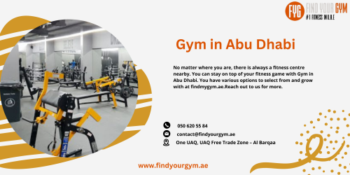 There is always a fitness centre close by, wherever you go. With the help of the gym in Abu Dhabi, you can maintain your fitness level. On findmygym.ae, you can choose from a variety of possibilities and expand with them. For more, get in touch with us. _ https://findyourgym.ae/gyms/abu-dhabi/