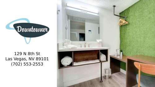 Downtowner Boutique Hotel
129 N 8th St
Las Vegas, NV 89101
(702) 553-2553

https://downtownerlv.com