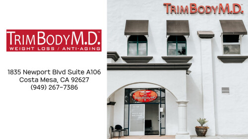 TrimBody M.D.
1835 Newport Blvd Suite A106
Costa Mesa, CA 92627
(949) 267-7386

https://trimbodymd.com/locations/costa-mesa-newport-beach/