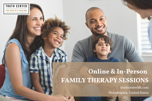 At Truth Center For Health & Healing, we offer comprehensive family therapy sessions that are available both online and in person. Our experienced therapists provide a safe and supportive environment for families to explore and address their unique challenges. Whether you prefer the convenience of virtual sessions or the personal connection of face-to-face interaction, our flexible options ensure that you can receive the help you need in a way that suits your preferences and comfort level. For more information, visit our website!