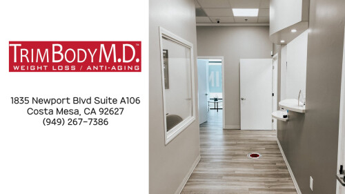 TrimBody M.D.
1835 Newport Blvd Suite A106
Costa Mesa, CA 92627
(949) 267-7386

https://trimbodymd.com/locations/costa-mesa-newport-beach/