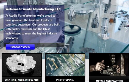 Leaders in metal fabrication & tooling, EDM Machining, CNC Milling and Turning, Acadia Manufacturing, LLC is a one stop, quick turnaround machinist / parts manufacturing facility.

https://www.acadiamfg.com/