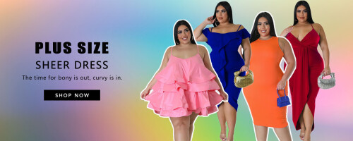 A plus-size sheer dress is a type of clothing designed for individuals who wear plus-size clothing and features sheer or semi-transparent fabric. Sheer dresses are made from materials that allow some degree of see-through visibility. These dresses often come with an additional lining underneath the sheer fabric to provide modesty while maintaining the stylish look of the dress.
These dresses can vary widely in style, length, and design. Depending on the specific design and embellishments, they might be suitable for various occasions, from casual to more formal events. When choosing a plus-size sheer dress, it's important to consider personal style preferences, body shape, and the occasion to ensure comfort and confidence.
When choosing a plus-size sheer dress, it's important to consider personal style preferences, body shape, and the occasion to ensure comfort and confidence.