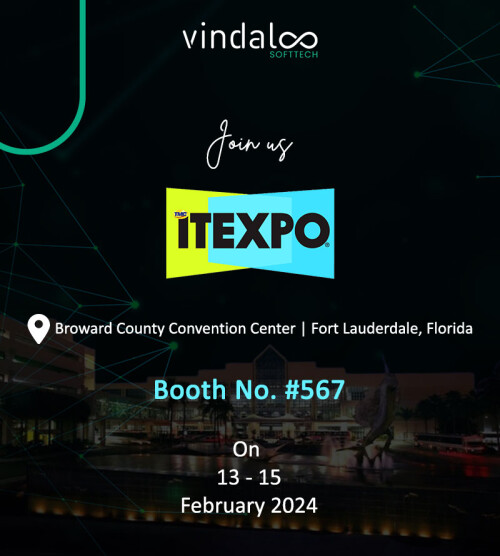 India, February 1, 2024- As ITExpo, one of the largest and longest-running business technology events, approaches, Vindaloo Softtech is pleased to announce its participation from booth 567.