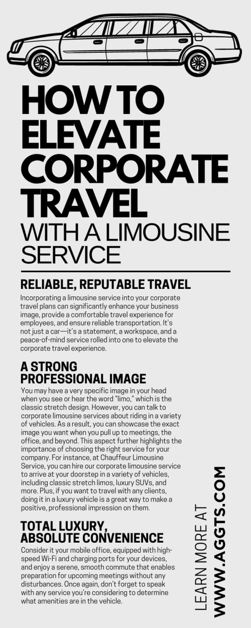 When it comes to making a statement in the nation's capital, nothing quite matches the elegance and sophistication of a limousine service. In Washington DC, where every moment counts, opting for a limo service ensures you arrive in style and comfort. Whether you're attending a high-profile event, entertaining clients, or simply exploring the city's historic landmarks, a limousine offers unparalleled luxury and convenience.
https://aggts.com/