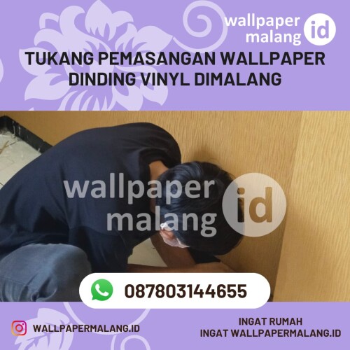 Tukang pemasangan wallpaper dinding vinyl dimalang