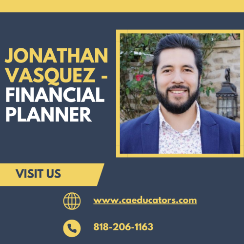 Jonathan Vasquez is a Financial Planner at California Educators, and he helps people to discover the best and most competitive options available for retirement income planning. Our meticulous approach ensures every aspect of your retirement is carefully managed, protecting your assets and ensuring a secure future. Jonathan Vasquez provides expert guidance on retirement income planning, covering income, asset protection, growth potential, inflation, taxes, and estate planning. Obtain advice to help you make wise financial decisions. Visit our website for more information on https://www.caeducators.com/