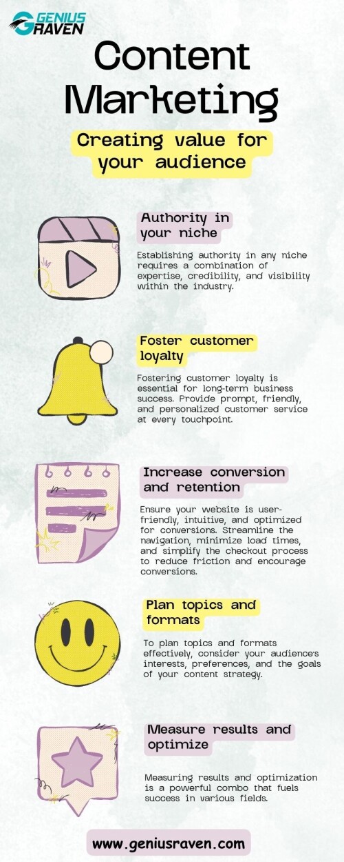 Yellow and Beige Illustrated Content Marketing Infographic