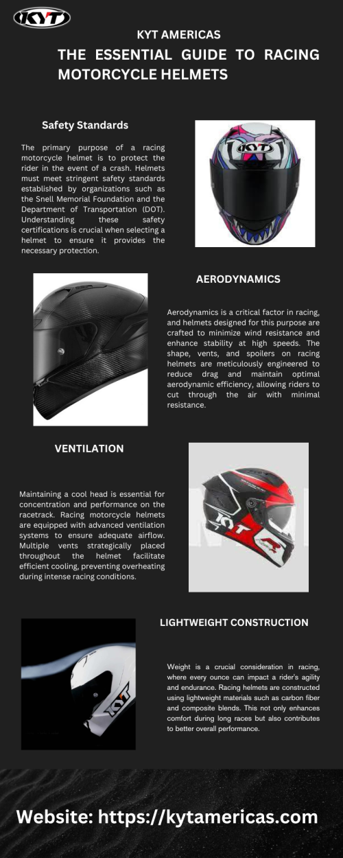 Revolutionize safety with our cutting-edge helmet designs. KYT Americas specializes in crafting innovative headgear that seamlessly combines style and protection. From sleek motorcycle helmets to advanced sports gear, our expert designers create helmets tailored for comfort and durability. Embrace the future of safety and style with our uniquely crafted helmets, ensuring ultimate protection without compromising on fashion. Visit for more info - https://kytamericas.com/