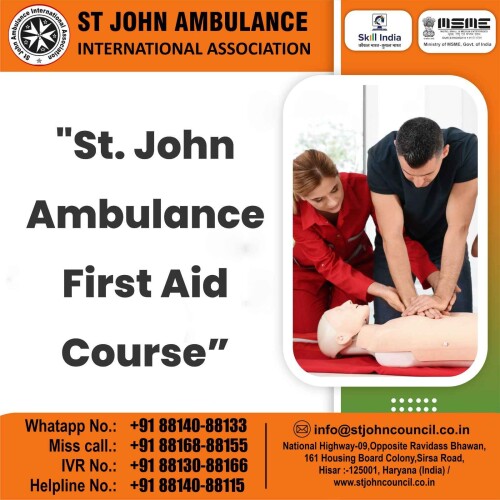 Empower yourself with life-saving skills through St. John Ambulance's First Aid Course. Join us to learn essential techniques, from CPR to wound care, guided by experienced instructors. Be prepared to make a difference in emergencies with confidence and competence. For more details, Visit our website now: https://stjohncouncil.co.in/ or Contact Us: +91-8814088133.