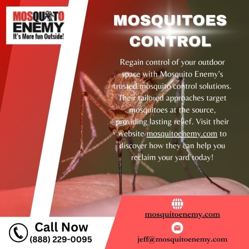 Regain control of your outdoor space with Mosquito Enemy’s trusted mosquito control solutions. Their tailored approaches target mosquitoes at the source, providing lasting relief. Visit their website mosquitoenemy.com to discover how they can help you reclaim your yard today!