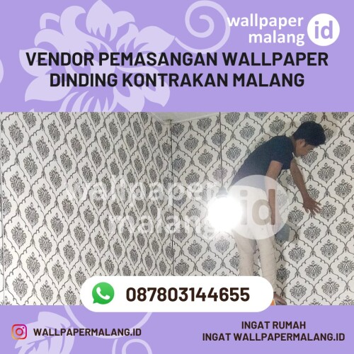 Vendor pemasangan wallpaper dinding kontrakan malang