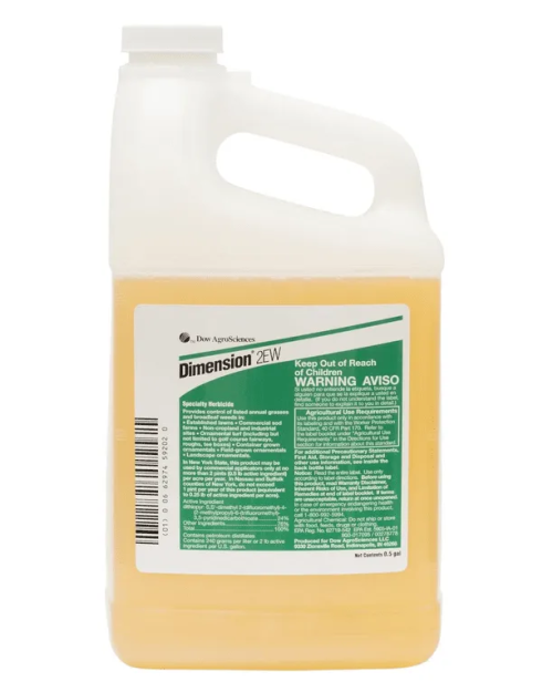 Liquid Dimension Herbicide stands as your ultimate weapon against stubborn weeds, offering unparalleled control over common nuisances like barnyard grass, black medic, and crabgrass. Its potent formulation guarantees vibrant and healthy lawns by targeting over 45 grassy and small-seeded broadleaf weeds, ensuring your landscape stays pristine and weed-free.