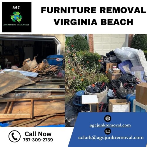 Upgrading your furniture or decluttering your home? AGC Junk Removal offers reliable furniture removal in Virginia Beach. Our experienced team will handle the safe and efficient removal of your unwanted furniture, from sofas and armchairs to dining sets and more. We prioritize eco-friendly disposal methods and ensure a hassle-free experience for you. Contact us for competitive pricing and professional furniture removal solutions. Visit:https://www.agcjunkremoval.com/residentialjunkremoval