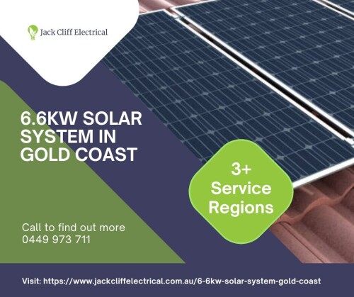 Transform your energy usage and reduce your electricity bills with a 6.6kW solar system in Gold Coast, expertly installed by Jack Cliff Electrical. Our premium solar solutions are designed for optimal performance and durability, providing you with reliable and sustainable energy tailored to your home’s needs. Choose Jack Cliff Electrical for professional installation and superior customer service.

Visit: https://www.jackcliffelectrical.com.au/6-6kw-solar-system-gold-coast