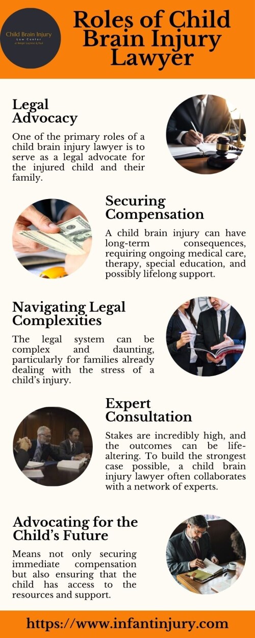 Do you want to know the roles of a child brain injury lawyer? Then, Child Brain Injury Law Center provides the full information. It is a division of the law firm Berger, Lagnese ＆ Paul, specializes in child brain injury cases.
https://www.infantinjury.com