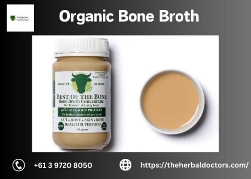 Experience the benefits of organic bone broth, a wholesome blend crafted from high-quality, grass-fed bones. This traditional elixir is loaded with collagen and nutrients that may enhance joint health and improve digestive function. Best of the Bone guarantees a clean, natural product free from fillers, using only the finest ingredients. Enjoy a comforting cup or use it in recipes to elevate your meals while nourishing your body from the inside out. Visit here :https://theherbaldoctors.com/