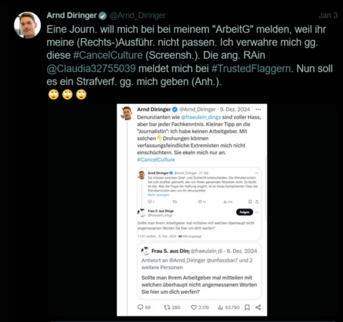 01 Arnd Diringer (@Arnd Diringer) Eine Journ. will mich bei bei meinem