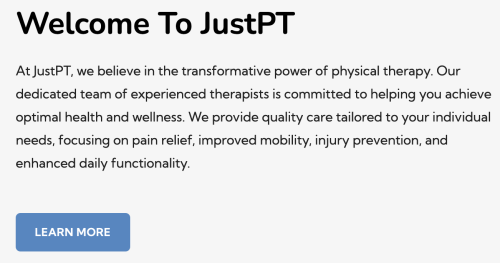 JustPT
6090 Bird Rd 2nd floor
Miami, FL 33155
(305) 709-1001

https://www.justptfl.com/
